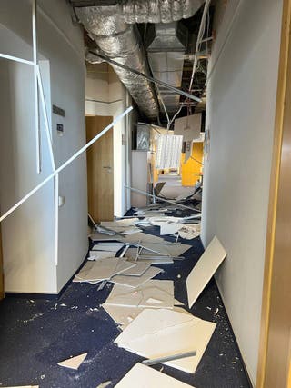 Damages to the EU offices in Kyiv